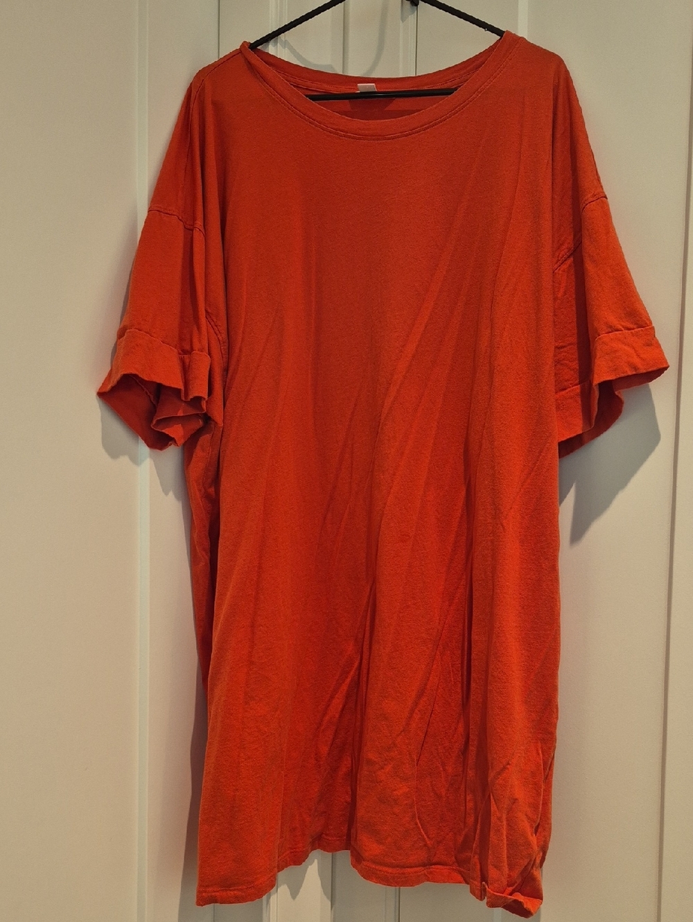 Joe Fresh Womens Bright Orange Short Sleeve Tee Dress